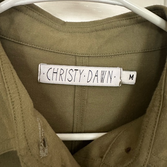 Christy Dawn Leona Trench in Olive Green - Picture 3 of 8